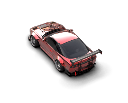 Realistic race car isolated on background. 3d rendering - illustration png