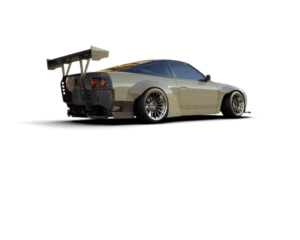 Realistic race car isolated on background. 3d rendering - illustration png
