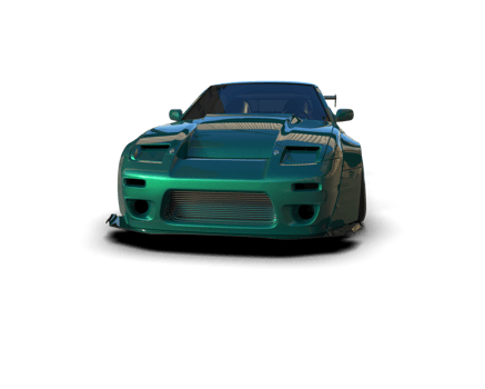 Realistic race car isolated on background. 3d rendering - illustration png