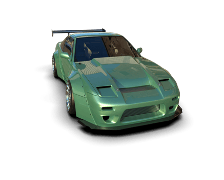 Realistic race car isolated on background. 3d rendering - illustration png