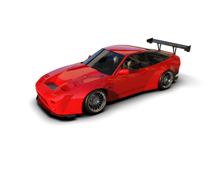 Realistic race car isolated on background. 3d rendering - illustration png