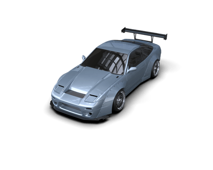 Realistic race car isolated on background. 3d rendering - illustration png