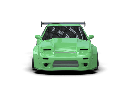 Realistic race car isolated on background. 3d rendering - illustration png