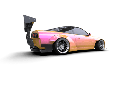 Realistic race car isolated on background. 3d rendering - illustration png