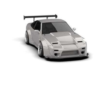 Realistic race car isolated on background. 3d rendering - illustration png
