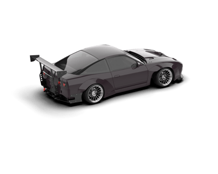 Realistic race car isolated on background. 3d rendering - illustration png
