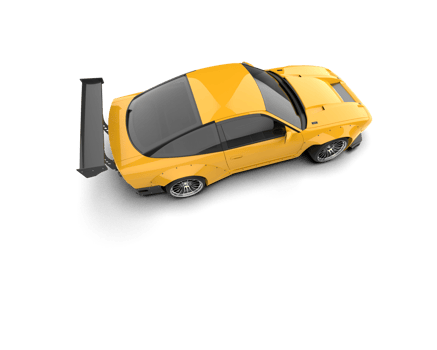 Realistic race car isolated on background. 3d rendering - illustration png