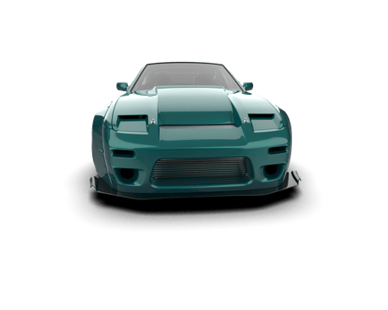 Realistic race car isolated on background. 3d rendering - illustration png