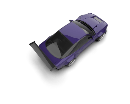 Realistic race car isolated on background. 3d rendering - illustration png