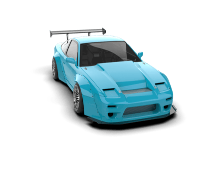 Realistic race car isolated on background. 3d rendering - illustration png