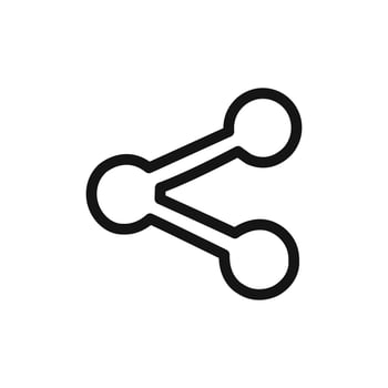 Share page icon linear graphics sign vector