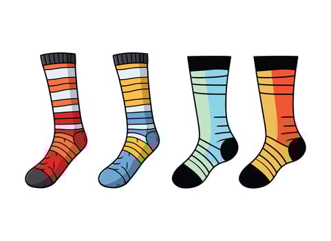 sock illustration isolated on white background. vector