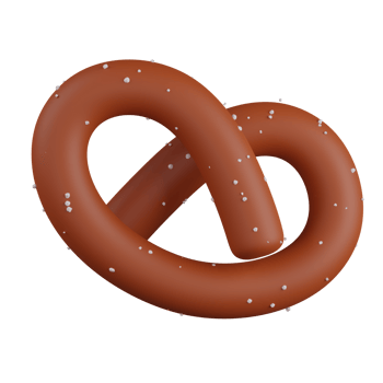 3d render Pretzel illustration png