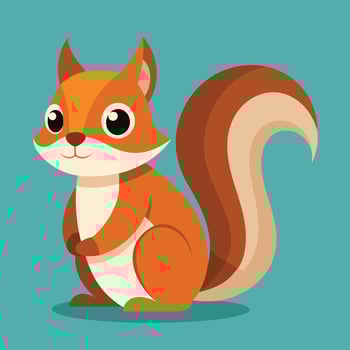 Squirrel the funny animal vector