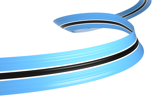 3d Flag Of Botswana 3d Wavy Shiny Botswana Ribbon Flag 3d Illustration png