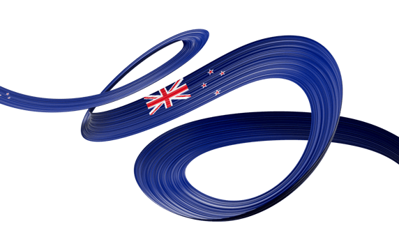 3d Flag Of New Zealand 3d Shiny Waving New Zealand Ribbon Flag 3d Illustration png