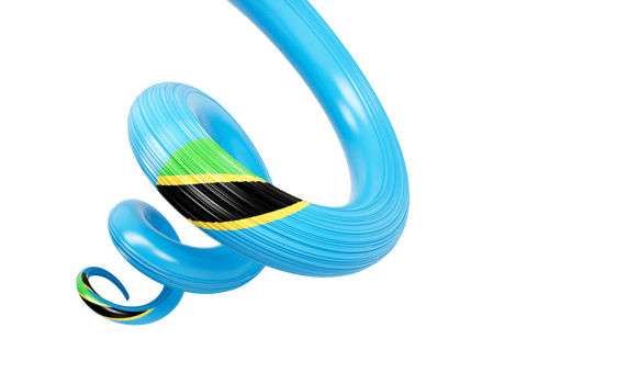 3d Flag Of Tanzania 3d Spiral Glossy Ribbon Flag 3d Illustration png