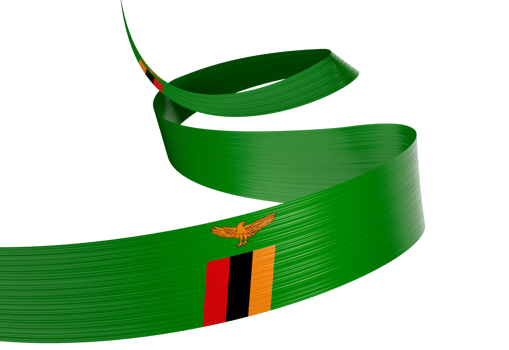 3d Flag Of Zambia 3d Wavy Shiny Zambia Ribbon Flag 3d Illustration png