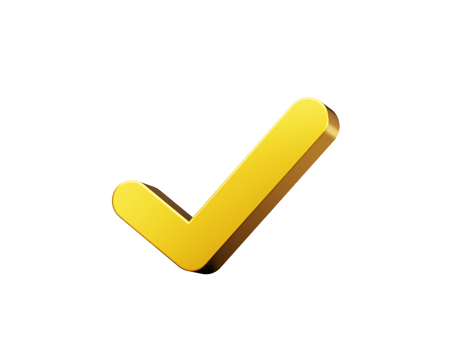 3d Golden Shiny Check Mark Symbol Icon 3d Illustration png