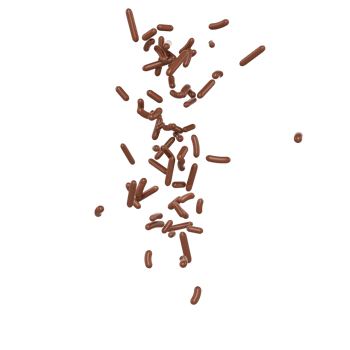 Chocolate Sprinkles For Cakes And Bakery Items Falling From Top 3D Illustration png
