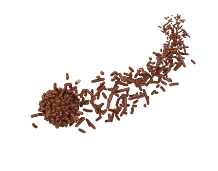 Chocolate Sprinkles Coming In The Air And Stops On Brigadeiro Brazilian Dessert Ball 3D Illustration png
