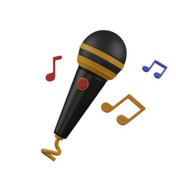 3d render Microphone illustration png