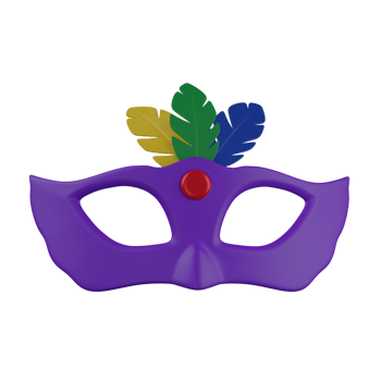3d render Birthday Mask illustration png