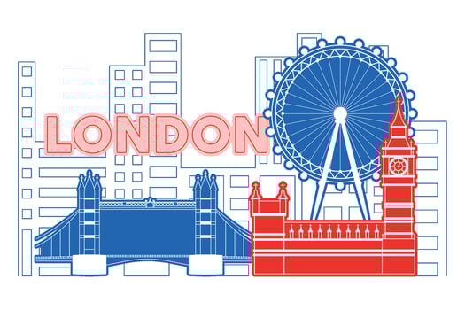 London skyline Modern cityscape illustration vector