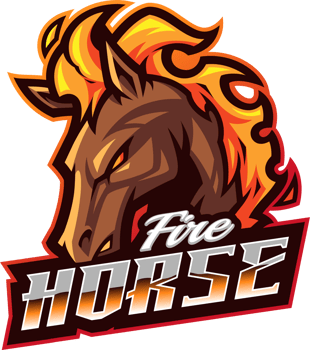 Fire horse mascot png