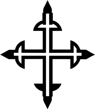 Ancient Anuradhapura Cross, Sri Lankan Heritage Clipart. AI-generated. png