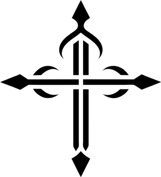 Ancient Anuradhapura Cross, Sri Lankan Heritage Clipart. AI-generated. png