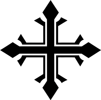 Ancient Caucasian Albanian Cross Symbol Clipart. AI-generated. png