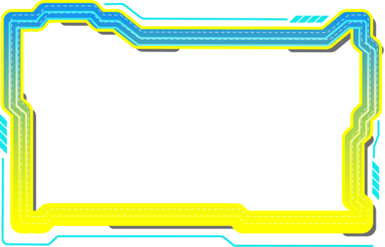 Abstract HUD display technology frame png