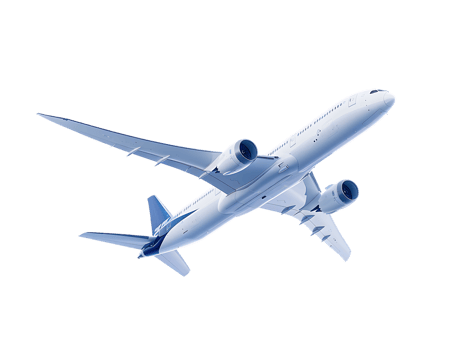 A high-resolution image depicts a flying airplane png