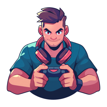 Young man playing games png