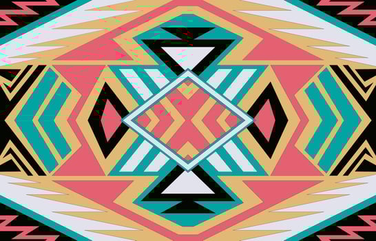 Navajo tribal seamless pattern. Native American ornament. Ethnic South Western decor style. Boho geometric ornament. seamless pattern. Mexican blanket, rug. Woven carpet vector