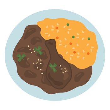 authentic chicken mole mexican tradition vector