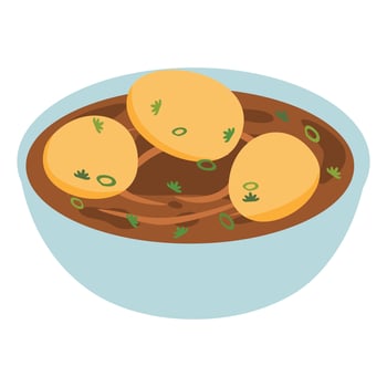 Indian Egg Curry Masala vector