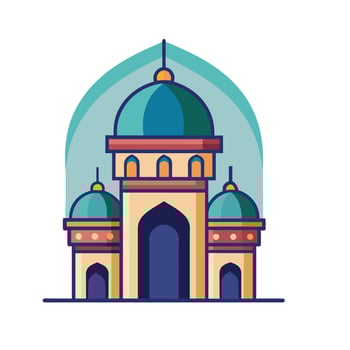 Minar silhouette illustration Pro Logo Masjid vector