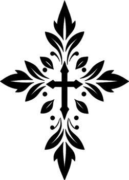 Elegant Macedonian Cross Clipart for Religious Design. AI-generated. png