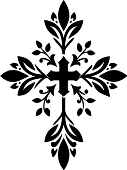 Elegant Macedonian Cross Clipart for Religious Design. AI-generated. png