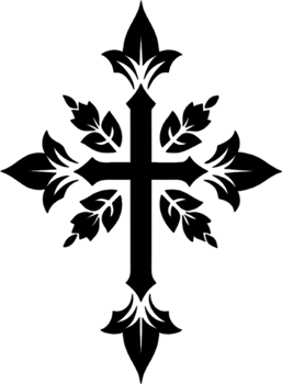 Elegant Macedonian Cross Clipart for Religious Design. AI-generated. png