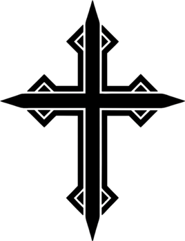 Elegant Macedonian Cross Clipart for Religious Design. AI-generated. png