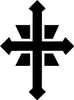 Elegant Macedonian Cross Clipart for Religious Design. AI-generated. png