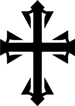 Elegant Macedonian Cross Clipart for Religious Design. AI-generated. png