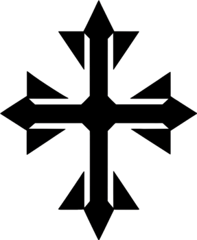 Elegant Maltese Cross Clipart for Religious Design. AI-generated. png
