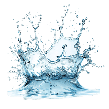 Water splash on transparent background png