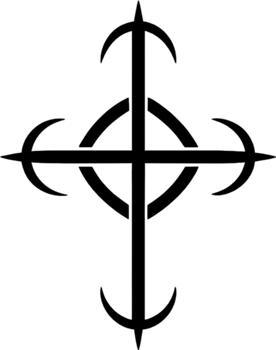 Mariner's Cross, Nautical Symbol of Faith Clipart. AI-generated. png