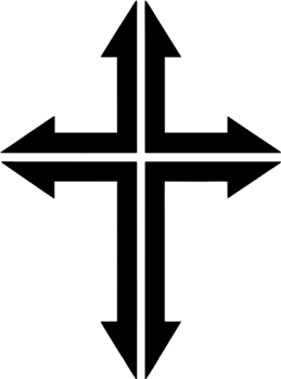 Mariner's Cross, Nautical Symbol of Faith Clipart. AI-generated. png