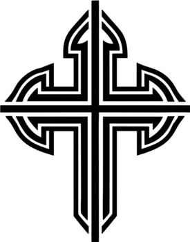 Mariner's Cross, Nautical Symbol of Faith Clipart. AI-generated. png